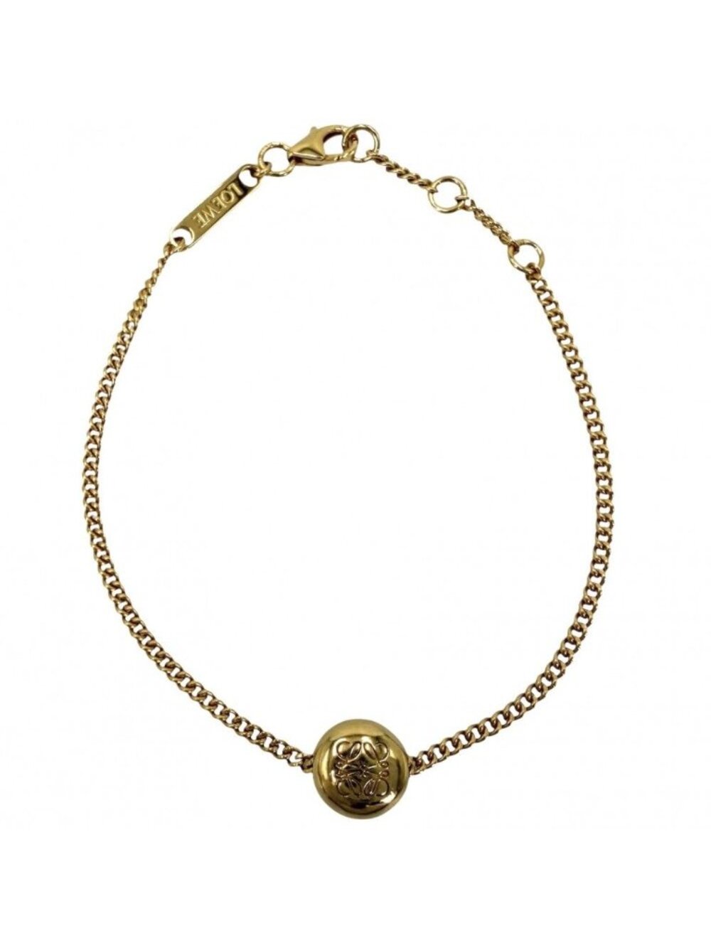 Loewe Bracelet Anagram Pebble Star 925 Sterling Silver Gold